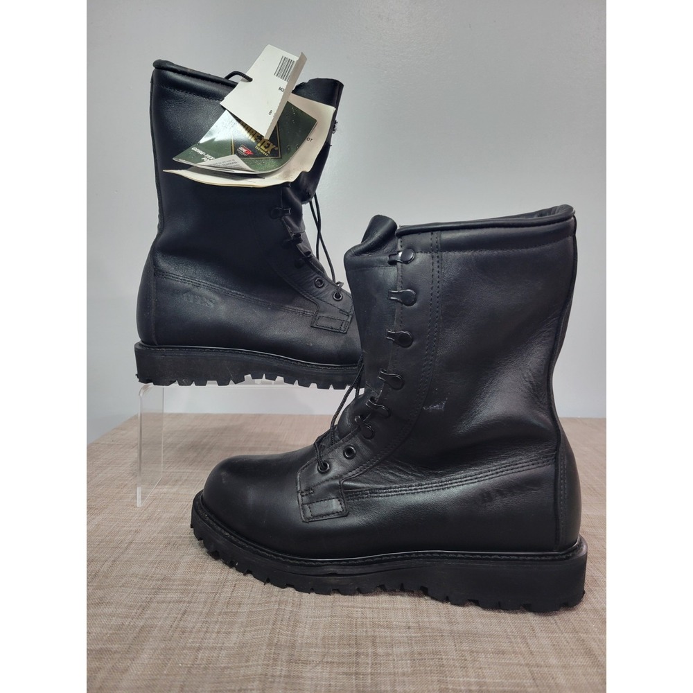 NEW Bates Mens 10.5 W Combat Cold Wet Boot Black Leather Gore-Tex Waterproof NWT
